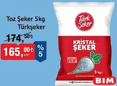 TÜRKŞEKER TOZ ŞEKER 5 KG